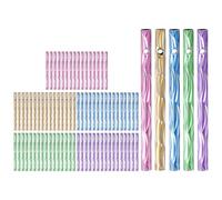 M METERXITY 150 Pcs Tubes de Carillon Éolien, 3 x 0.2 Pouce Pièces de Carillon Éolien, Tubes Vides en Aluminium pour Carillons Éoliens en Métal pour l'Extérieur/Les Adultes [5 Couleurs]