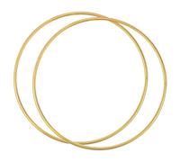 M METERXITY 2 Cercles Floraux Métalliques Ronds - Cadres Macramé Dorés Pour Mariage/ornementation Géométrique/Fête/suspendu Murale (7" Doré)
