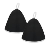 M METERXITY 2-Pack Bonnet de Sauna Feutre Noir, Blanc pour Banya | Unisex, Sauna Cap, Bath House, Steam Room, Hot Room, Sweat Sessions, Head Protection, Bath House Accessories