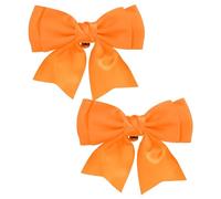 M METERXITY 2-Pack Bow Shoe Clips, Satin Elegant Detachable Shoe Buckle Cute Bowknot Shoes Clip Removable pour Women/DIY Decor/Hair/Bag/Clothing/Wedding/Party/Prom Accessories [Orange]