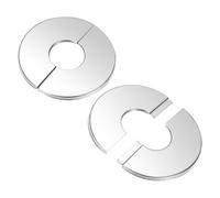M METERXITY 2-Pack Bride Murale Fendue, Pour 0.9 Inch/22mm OD Pipe 304 Plaque D'Escutcheon En Acier Inoxydable Rond Couvre-Tuyauterie Autocollant Pour Tuyau D'Eau/Robinet