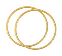 M METERXITY 2 Pack Cerceaux Floraux Métalliques Ronds - Cadres Macramé Couronne Dorée Pour Mariage/ornementation Géométrique/Fête/suspendu Murale (4" Doré)