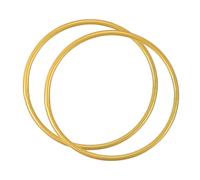 M METERXITY 2 Pack Cercles Métalliques Floraux Ronds - Cadres Macramé Couronne Dorée Applicables À Mariage/ornementation Géométrique/Fête/suspendu Murale (3" Doré)