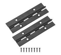 M METERXITY 2-Pack Charnières Piano, 4 Pouces / 100mm Charnière Continue En Acier Inoxydable 304 Avec Trous Et Vis Pour Porte [1.2x 0.04"/ 30x 1mm Largeur Ouverte Épaisse, Noir]