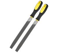 M METERXITY 2-Pack Lime Plate Métal 8 Pouces, Lime Diamant Acier Haut Carbone Lime Main Poignée PVC pour Bois/Métal/Céramique/Verre/Pierre/Bijoux/Carreaux/Modèle/DIY/Affûtage