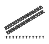 M METERXITY 2-Pack Paumelles Piano, 14 Inch / 350mm 304 Acier Inoxydable Paumelle Continue Piano Avec Trous Et Vis Portes De Stockage [1.2x 0.04"/ 30x 1mm Largeur Ouverte Epaisseur, Noir]