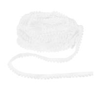M METERXITY 2-Pack Pompons Frange, 10 Yards 5mm Frange À Pompons Accessoire De Couture Pour Décoration D'intérieur/DIY/Rideaux/Oreillers [Blanc]