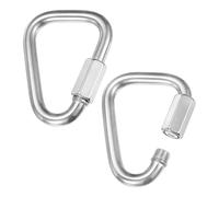 M METERXITY 2-Pack Quick Chain Link Connector, M10 3/8" 304 Acier Inoxydable Triangle Swing/Camping/Randonnée/Sac À Dos, Twist Key Ring Vis Chaîne Lien [Argent]