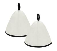 M METERXITY 2-Pack Sauna Hat Felt Unisex, White+Black | Sauna Cap, for Men & Women, for Banya/Bath House/Steam Room/Hot Room, for Sweat Sessions/Head Protection