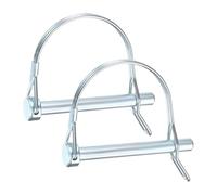 M METERXITY 2-Pack Trailer Coupler Pin, Diamètre 5/16" Longueur 2.75" Acier Carbone Galvanisé Rond Arc Verrou Fil Attelage Pins pour Farm Trailers/Lawn Mowers/Garden, Coupler PTO Shaft