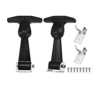 M METERXITY 2-Pack Verrou A Capot Élastique SPCC En Caoutchouc, 4.9" Loquets Souples Avec Vis Pour Boîte À Outils/Camping-Cars/Moteur De Véhicule/Capot [Noir Argenté]