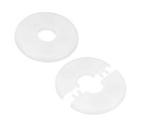 M METERXITY 2-Pack Wall Split Flange, pour 0.8 Inch/20mm OD Pipe ABS Escutcheon Plate Round Self-Adhesive Plumbing Cover Plates pour Water Pipe/Faucet [White]