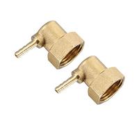 M METERXITY 2 Paquet Laiton Tuyau Barbillon Raccords - Coude Laiton 4mm Tuyau Connecteurs Appliquer à Eau Carburant (G1/2 Femelle Pivot Écrou)