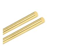 M METERXITY 2 Pcs Barre en Laiton, 5mmx300mm H59 Laiton Massif Tiges Rondes pour Broches de Manche de Couteau, Broches de Manche, Artisanat, Modèle DIY, Rivet de Tour/Tube de Stockage