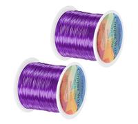 M METERXITY 2 Rouleaux Fil De Bijoux 0.4mm, 26 Gauge 328FT Fil Artisanat Cuivre Fil Perlage pour Jewelry Making/Planting/Weaving/DIY Crafting, Fils Métal Doux [100M, Purple]