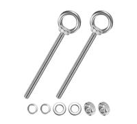 M METERXITY 2-Sets Vis À Oeil En Acier Inoxydable M10x150mm Épaulement Boulon À Oeil De Levage Avec Écrous Rondelles Filetage Mâle Anneau Épaulement Boulons À Oeil Longueur 5.91 Pouce