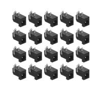 M METERXITY 20-Pack 3 Pin DC-005 Power Jack 5.5 x 2.1mm PCB Mount Female Nickel Plating Process pour Media Player/Laptop Socket Jack Plug Female Socket Connector