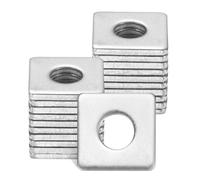 M METERXITY 20-Pack Rondelles Plaque Carrées, Pour Boulon M8 Joint Acier Inox Rondelle Plate Coussinet Porteur Pour Construction, 0.79" OD 0.31" ID 2mm Épaisseur Entretoise