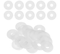 M METERXITY 20-Pcs Rondelles Plates En Nylon M14 14mm Alésage 44mm Diamètre Extérieur 3mm Épaisseur Rondelles Plastiques Lisses Fixation Joint Espaceur Bague [Blanc]