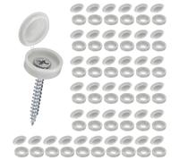 M METERXITY 200-Pack Cache-Vis À Charnière en Plastique, Vis À Volet De 4mm avec Coques, Couvre-Écrous À Rabat, Protection À Rabat pour Têtes De Vis M3 M4 M5 [Gris Clair]