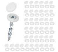 M METERXITY 200-Pack Cache-Vis À Charnière en Plastique, Vis À Volet De 5mm avec Capuchons, Couvre-Écrous À Rabat, Capuchons De Protection À Rabat pour Têtes De Vis M3 M4 M5 [Blanc]