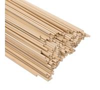 M METERXITY 200-Pack Tiges Carrées En Bois, 1/8 x 12 Pouces Tiges Carrées En Bois Non Finies, Bâtonnets Carrés En Bois Dur Pour Artisanat/Projets DIY/Fabrication De Modèles [Couleur Bois]