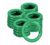 M METERXITY 24-Pack Anneaux Métalliques à Ressort O Rings, 5/8" Boucle Porte-clés en Alliage de Zinc [Noël Vert]