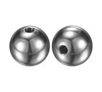 M METERXITY 2Pcs Boules Filetées Femelles, M6x25mm 304 Acier Inoxydable Boulon à Billes pour Luminaires/Machines/DIY, Couvercle Solide Rond de Vis [Argent]
