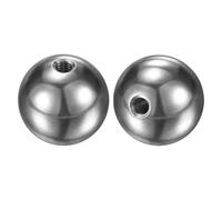 M METERXITY 2Pcs Poignées À Bille Filetée Femelle, M6x30mm 304 Acier Inoxydable Capuchon À Bille Pour Luminaires/Machines/DIY, Couvercle Rond Solide De Vis [Argent]