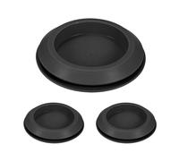 M METERXITY 3 Bouchons en Silicone, Bouchons À Encliquetage pour Trou De 50mm, Bouchons Ronds en Caoutchouc pour Cloisons De Cuisine Étanches [Noir]