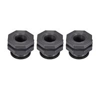 M METERXITY 3 Ensemble PVC Passe-cloison Raccord - Fileté Passe-cloison Eau Réservoir Connecteur, avec Prise Raccord, Appliquer à Aquariums, Pluie Seaux, (G3/4 Filetage, Gris)