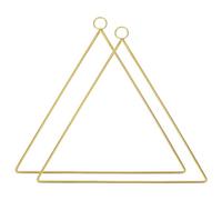 M METERXITY 3 Pack Cercles Floraux Métalliques Triangulaires - Cadres Macramé Couronne Dorée Pour ornementation Noces/Géométrique/Fête/Mur (12" Doré)