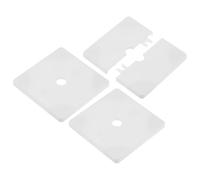 M METERXITY 3-Pack Flasque Murale Fendue, Plaque de Couverture Auto-Adhésive ABS Carrée pour Accessoires de Tuyau de 10 mm/0,39 in de Diamètre/Plancher/Plafond [Blanc,7 mm/0,28 in H]