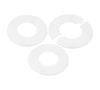M METERXITY 3-Pack Flasque Murale Fendue, Plaque D'Escutcheon Ronde Auto-Adhésive En ABS Pour Accessoires De Tuyau De 63 mm/2.48 in De Diamètre/Plancher/Plafond [Blanc,6.5 mm/0.26 in H]