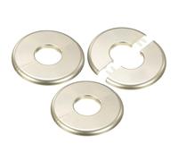 M METERXITY 3-Pack Plaque De Flanc Fendu Murale, ABS Rond Auto-Adhésif Couvre-Joint Plaque Couverture Attache pour 32mm/1.26 in Dia Accessoires Tuyau [Or,6.5mm/0.26in H]