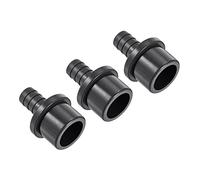 M METERXITY 3 Paquet PVC Tuyau Raccord - Eau Tube Connecteur, 16mm Barb Droit Tuyau Joint, Appliquer à Extérieur/Jardin/Piscine (Od 32mm, Noir)