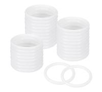 M METERXITY 30-Pack Anneaux Attrape-Reves, 2 inch Anneaux Ronde en Plastique Macrame Couronne Florale Anneaux en Plastique O Rings pour DIY Couronne De Mariage Blanc 0.2 inch