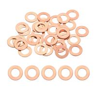 M METERXITY 30-Pack Rondelles En Cuivre, Rondelles D'Étanchéité En Cuivre Métrique M10x18x1mm Pour Boulons Vis Écrous Pour Automobile/Machinerie/Plomberie, Anneau Plat Métallique Plat