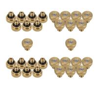 M METERXITY 30 Pcs Buse de Brumisation en Laiton, 0.8mm Orifice 10/24 UNC Buses de Brumisation de Rechange à Joint Torique pour Système de Froid, Atomisation à Basse Pression