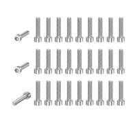 M METERXITY 30 Pcs Vis Cannelée à Boulon Torx T25 M5x20mm Vis à Tête Cylindrique à Pas de 0,8mm Acier Inoxydable 304 pour Pièce de Rechange pour Tronçonneuse [Argenté]
