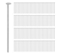 M METERXITY 380-Paquets Connecteurs de Lustre Clips Broches, 21mm 0.83" Broches en Forme de T en Métal pour Fixer les Parties de Cristal Prismes[Tons Argent, Dia 0.8mm]