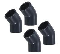 M METERXITY 4-Pack 45 Degree Adapter Connector, 1" Socket UPVC Pipe Fitting Elbow, Schedule 80, 45 Degree PVC Elbow Pipe Fitting Connector pour Water Line [Grey]