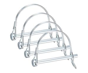 M METERXITY 4-Pack Trailer Coupler Pin, Diamètre 0.24" Longueur 2.75" Acier Carbone Galvanisé Rond Arc Verrou Fil Attelage Pins Pour Farm Trailers/Lawn Mowers/Garden, Coupler PTO Shaft