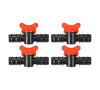 M METERXITY 4-Pack Vanne A Bille A Crans, Pour 1 Inch Tube De larme A larme Vanne A Bille D'Arret Pour Irrigation/Serre/Aquariums, Raccord De larme A larme A Crans Verrouillable