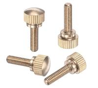 M METERXITY 4-Pack Vis À Papillon Moletée, M4x14mm Tête Ronde En Laiton Solide Boulons À Grip Pour Vis De Lunettes/PC Ordinateur, Bout Moleté Fileté