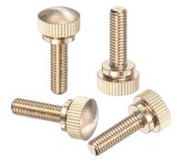 M METERXITY 4-Pack Vis À Papillon Moletées M6x20mm Pour Vis De Lunettes/PC | Boulons À Gorge, Tête Ronde En Laiton Massif, Embout Moleté Fileté