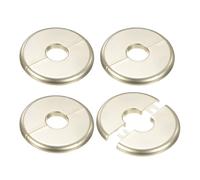 M METERXITY 4-Pack Wall Split Flange, pour 0.8 Inch/20mm OD Pipe ABS Escutcheon Plate Round Self-Adhesive Plumbing Cover Plates pour Water Pipe/Faucet [Gold Tone]