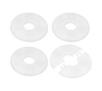 M METERXITY 4-Pack Wall Split Flange, pour 0.8 Inch/20mm OD Pipe ABS Escutcheon Plate Round Self-Adhesive Plumbing Cover Plates pour Water Pipe/Faucet [White]