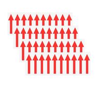 M METERXITY 4-Pcs Arrow Sticker, 2 x 1 Inch/ 50 x 15 mm PVC Waterproof Self-Adhesive Directional Arrows Removable Directional Floor Decal Stickers Pour Wall Marking/Road Sign [Red]