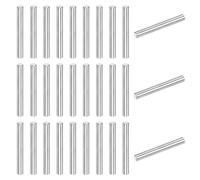 M METERXITY 40-Pack Goujon 3 x 25 mm, 316 Acier Inoxydable Élément de Fixation Pour Dispositifs Métalliques/Projets en Bois, Goujon de Support Cylindrique Pour Étagère [Ton Argenté]